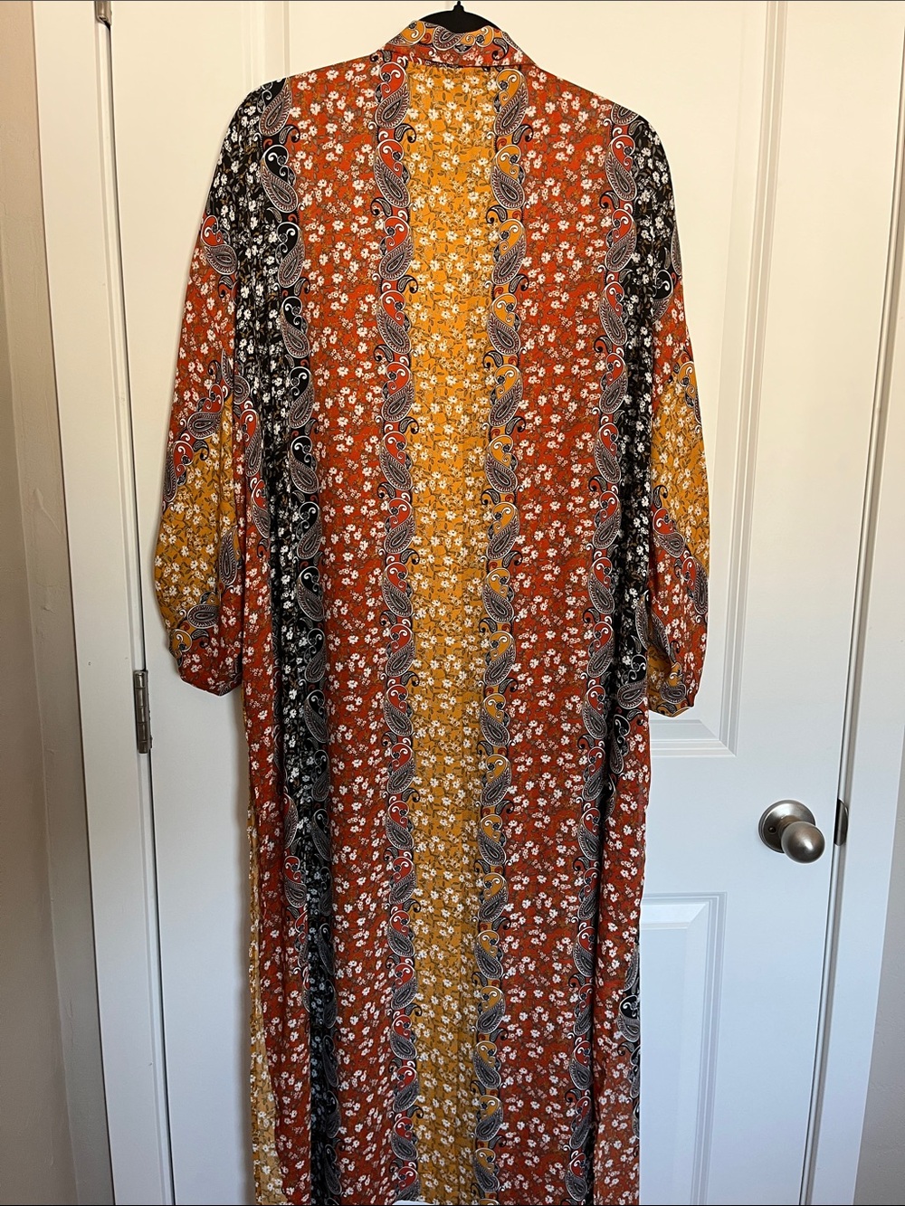 Shyanne Western Boho Patchwork Floral Duster Kimono - Multi Color - Picture 5 of 7